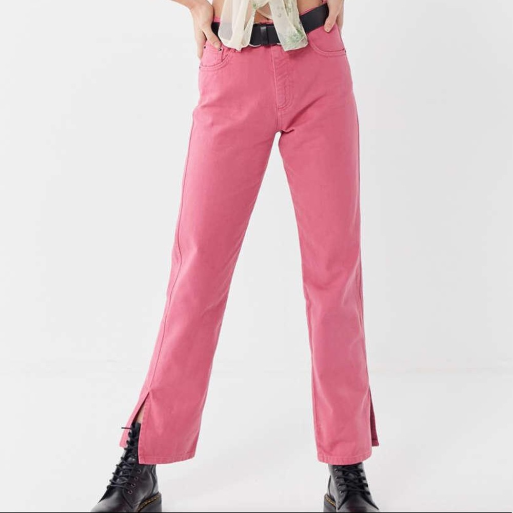Pink High Rise Straight BDG Urban Outfit Jeans 25
